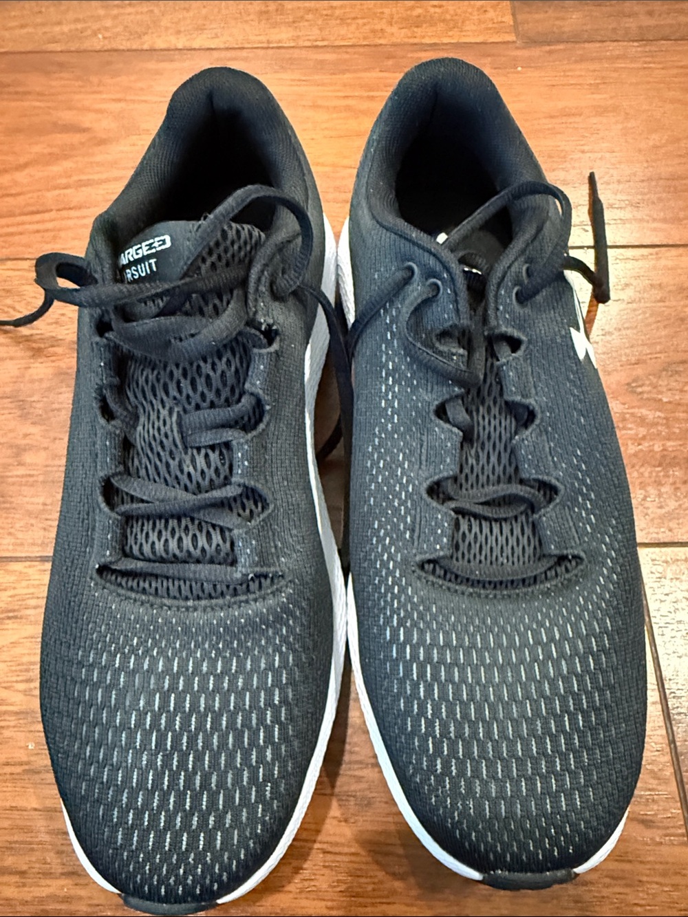 Under Armour Men's Black Athletic Mesh Trainers with White Midsole